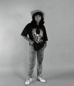 Photographic portrait from the Canberra Show in 1990. Part of a historical series by Spiros Coutroubas exploring 20th century life in Australia through the human image.