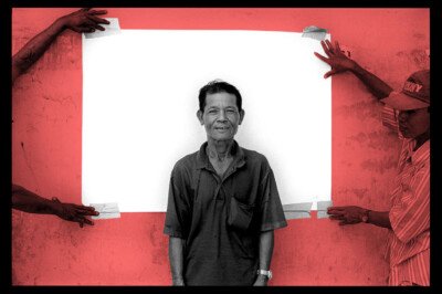 Photographic portrait – one of a series by Spiros Coutroubas documenting cyclo drivers in Saigon, Vietnam, 1997 Photographic portrait – one of a series by Spiros Coutroubas documenting cyclo drivers in Saigon, Vietnam, 1997